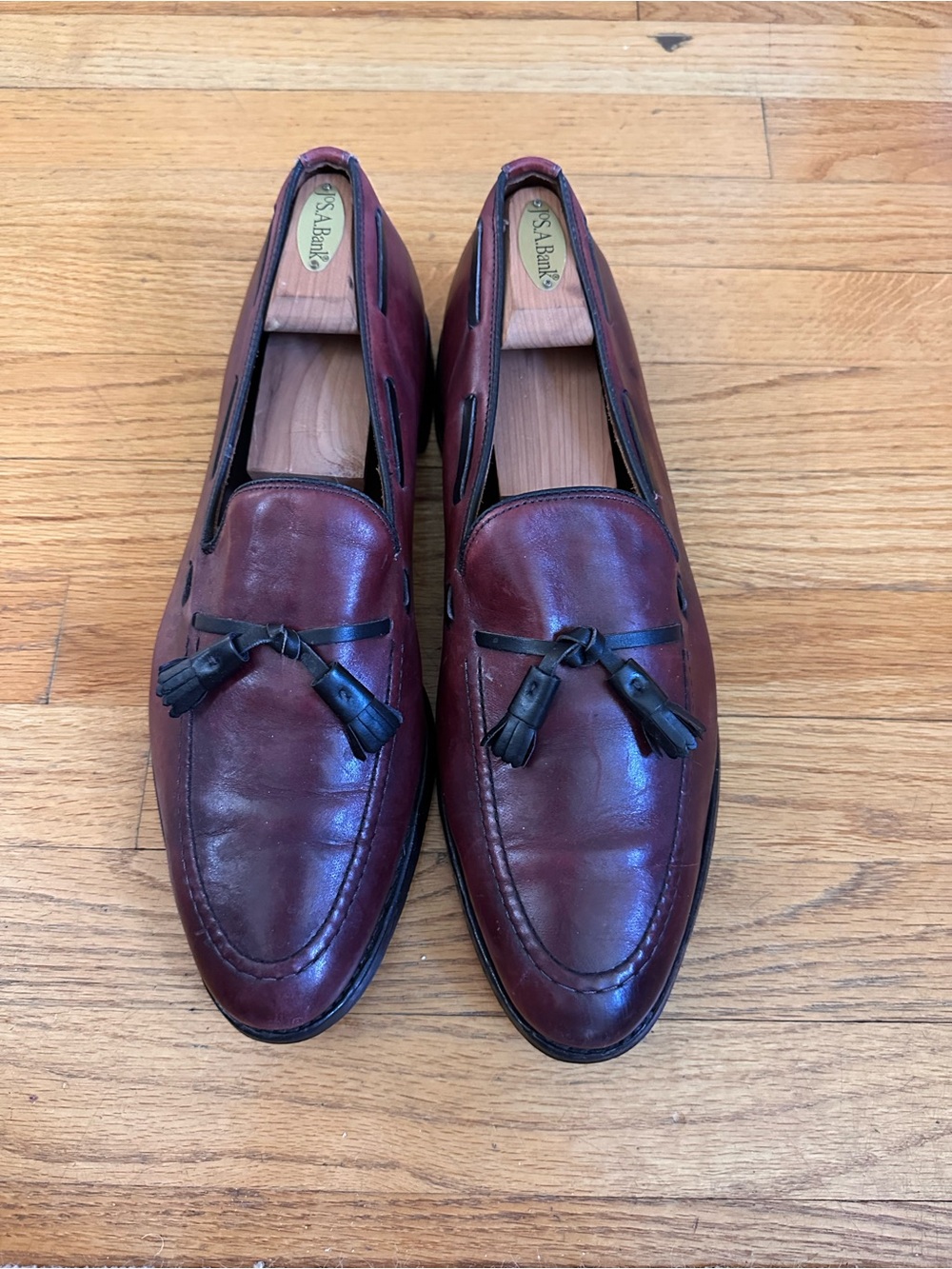 Allen Edmonds Grayson Oxblood Calfskin Loafers